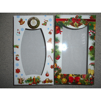 Коробка упаковочная с окошком (шоколадка) 11,5*20*3см НГ в ассорт.