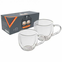 Набор из 2 чашек AROMA (2*150 мл.) с двойными стенками,боросиликатное стекло