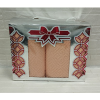 Набор махровых полотенец " Орнамент" 2шт (70*130/50*90см) в коробке