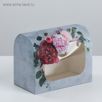 Коробка упаковочная с окошком 14*10*8см в ассортименте