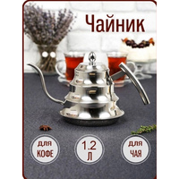 Чайник "Аладдин" 1,2л с длинным носиком, металл (48)