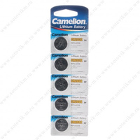 Батарейка литиевая Camelion/SmartBuy CR2032 3V 5004LC BL5 (плоская круглая) (цена за 1шт) (50/1800)