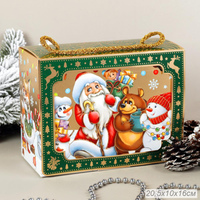 Коробка подарочная 20,5*10*16см новогодняя (12/696)