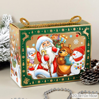 Коробка подарочная 20,5*10*16см новогодняя (12/696)