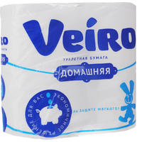 Бумага туалетная VEIRO Домашняя 2-х слойная 4шт (12)